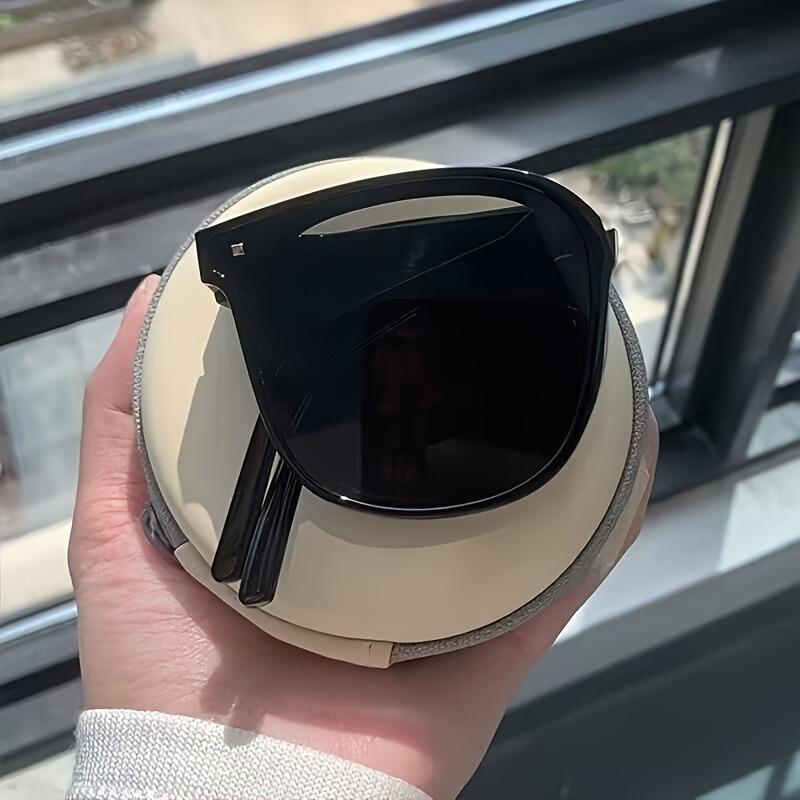 

1 Piece Of Women S Rose Gold Lightweight And Fashionable Folding Sports Glasses With Decorative Lenses And Protective Box