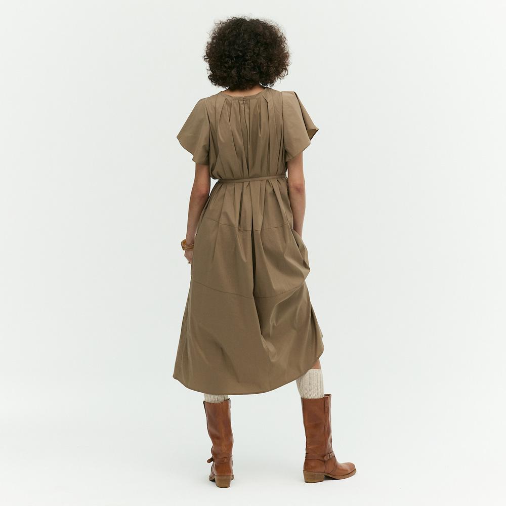 Ibiem Belted Pleated Long Dress Emp6Wop050