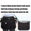 Multi Pocket Work Apron Adjustable Buckles Durable For Gardening Makeup Tool Storage Waist Organizers