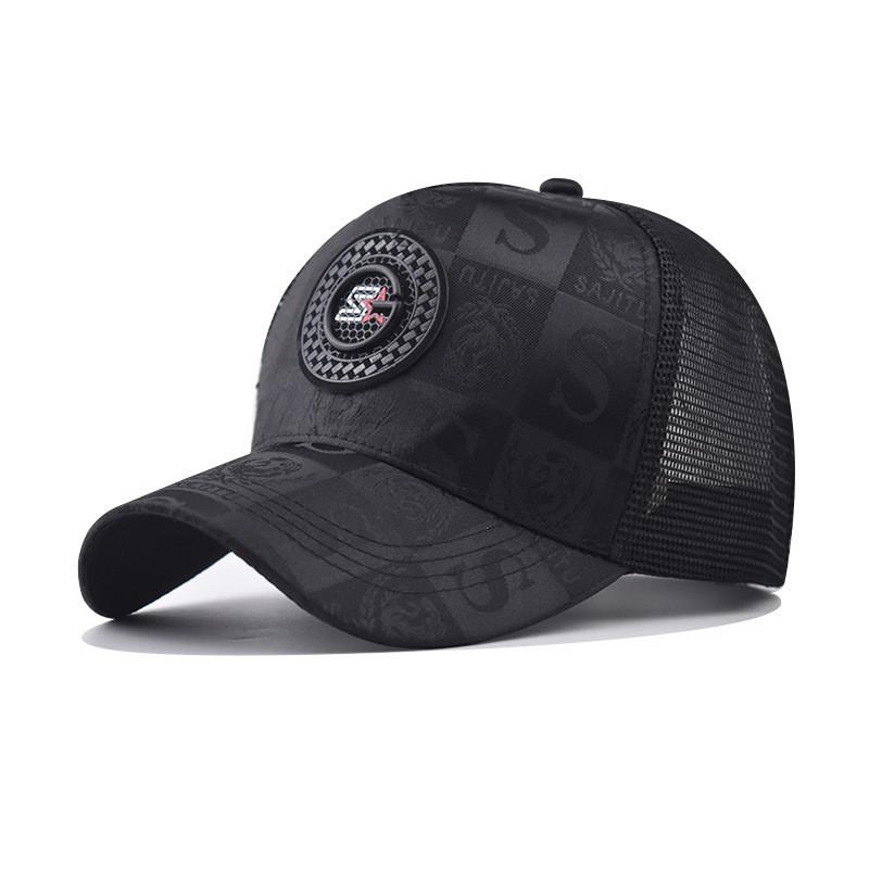 S Print Letter Cotton Baseball Hat Curved Visor Windresistant Design For Adults