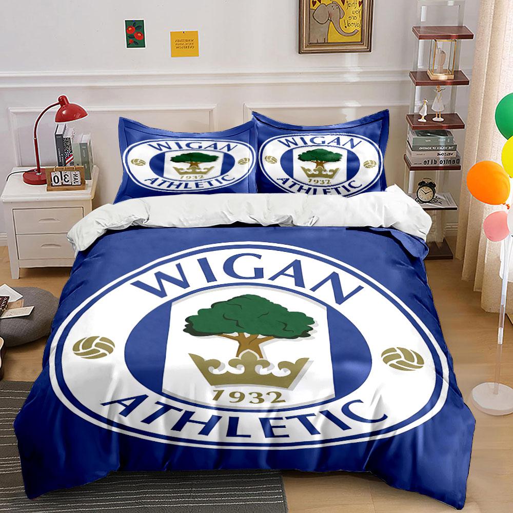 Wigan Athletic Logo Bedding Set Bedding Duvet Cover Set Duvet Cover Pillowcases (1 * Duvet Cover 2 * Pillowcases, without duvet insert)