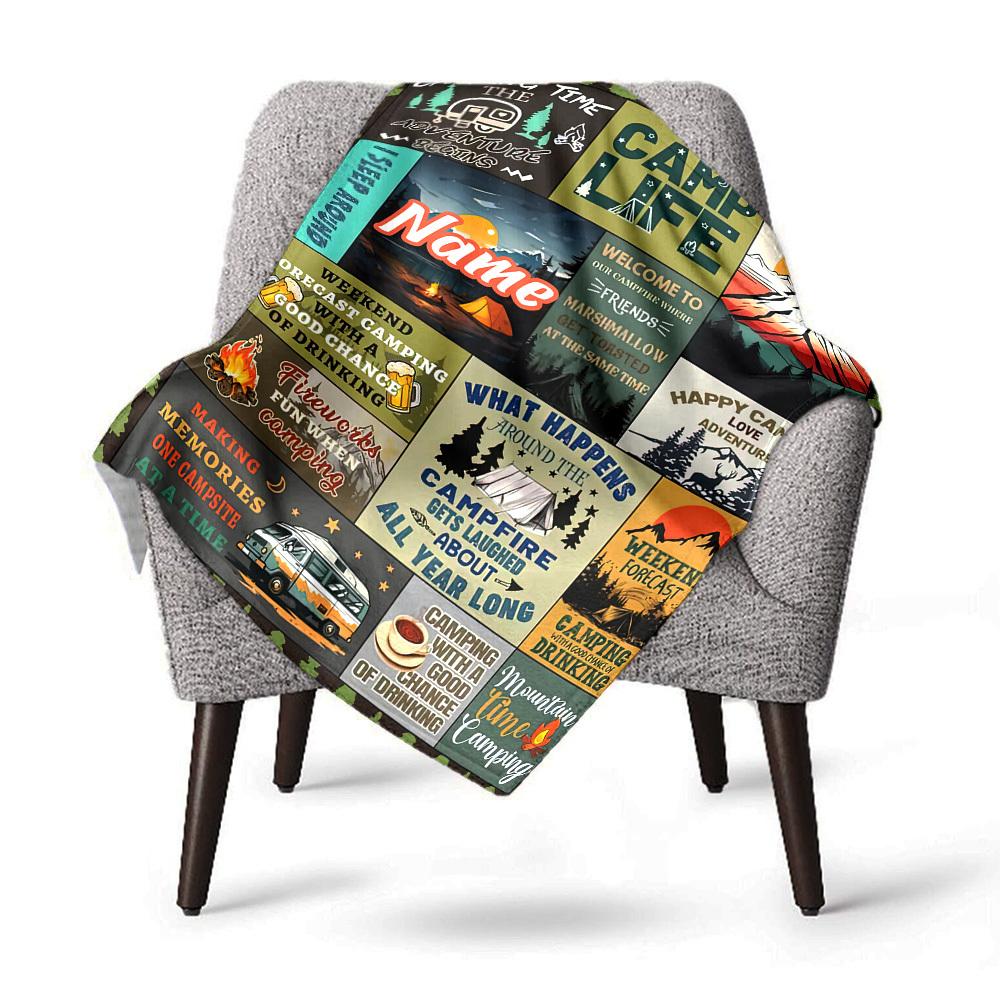 Camping Life Adventure Blankets Comfortable Soft Lightweight Allseason Multipurpose Blanket For Picnics Sofas Offices Beds Living Rooms Suitable As