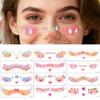 12pcs Long Lasting Easter Egg Face Temporary Tattoos Easter Bunny Makeup Stickers Amusement Park