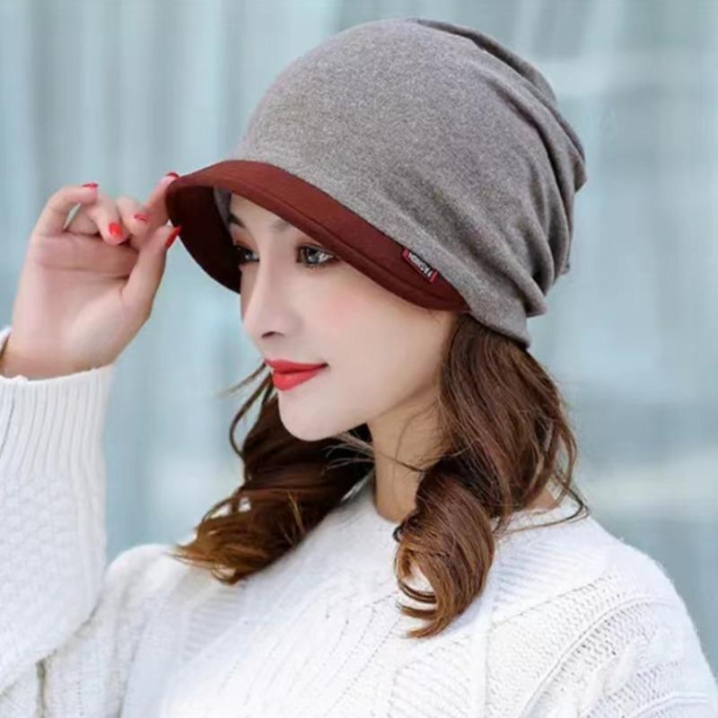 Pullover hat women's fashion casual bag head hat scarf dual-purpose versatile hat ponytail