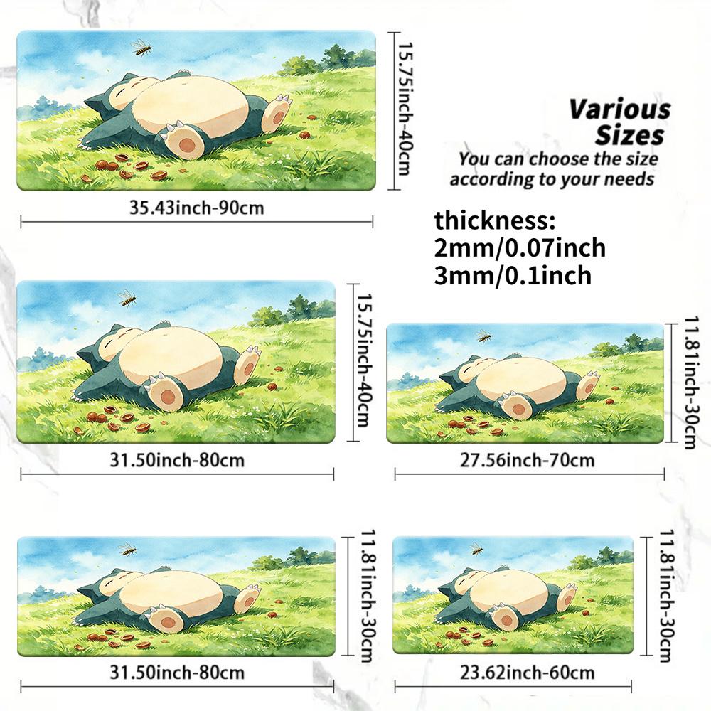 Ash Squirtle Aurora Ice Cave TCG Playmat NonSlip Washable Desk Mat 30x80x0.2cm