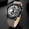 CURREN Luxury Brand Watches for Man Casual Clock with Chronograph Luminous Hands Leather Straps Wristwatches Male
