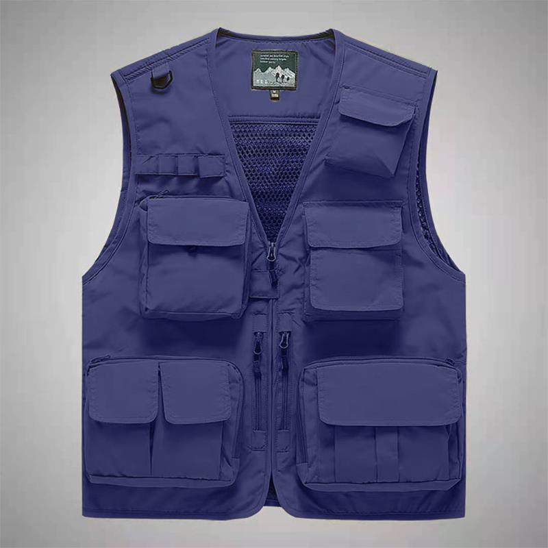 Men's Camouflage Mesh Photography Vest – Lightweight, Multi-Pocket for Outdoor, Fishing, and Casual Wear.