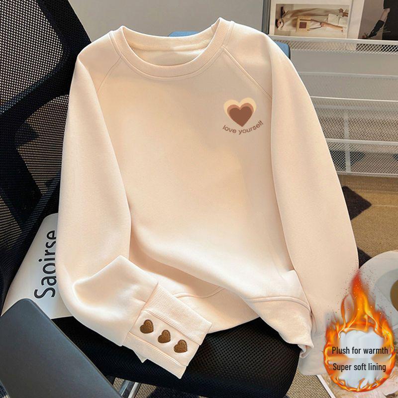 Layered Pure Cotton Women's Slim Sweatshirt - Trendy, Versatile Spring & Autumn 2025.
