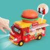 1/36 Alloy Toy Cars, Creative Decorative Models of Car Food Trucks with Sound and Light, for Children Girls and Boys