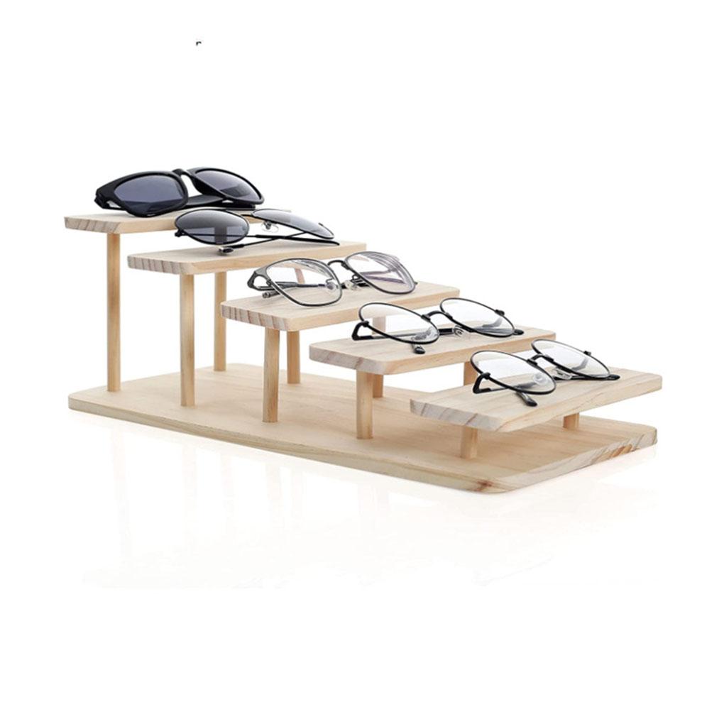 Sunglasses Display Stand Shop Using Multi-layer Wood Eyeglasses Storage Holder Organizer Tool Business Displaying Base