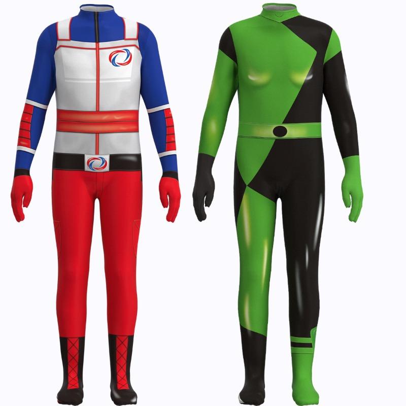 Halloween Europe and the United States, Spicy Girls, Super Kids Cos the Same Role-playing D-printed Tight-fitting Jumpsuit