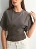 2025 Koreanischer Stil Damen Rundhals Kurzarm Lockeres T-Shirt - Vielseitiges Einfarbiges Sommer Oberteil