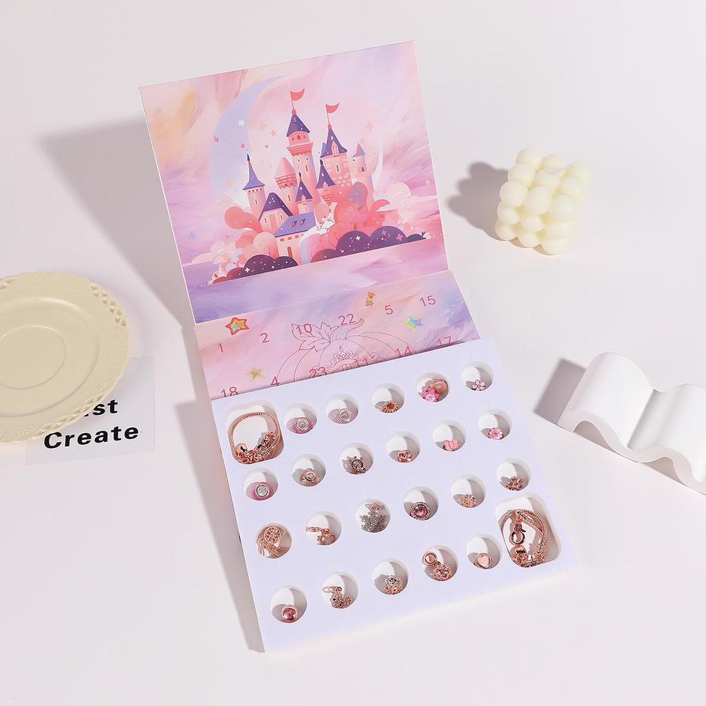 DIY Beaded Bracelet Advent Calendar: Rose Gold Jewelry for Christmas, New Year, Valentine's Day Gifts