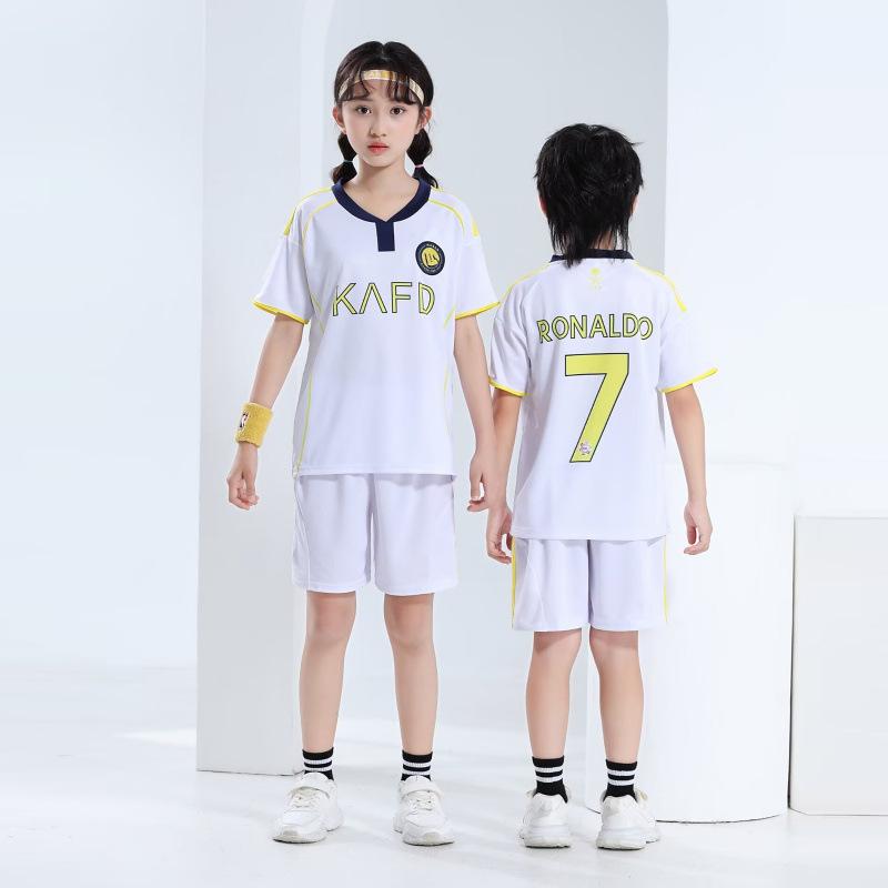 

2 new season children s football jersey set kindergarten primary and secondary school students jersey group buying number training clothes size 30 (150-160cm)