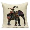 African Style Animal Elephant Geometric Polyester Pillow Covers Decorative Sofa Home Cushion Cover For Living Room Decoration