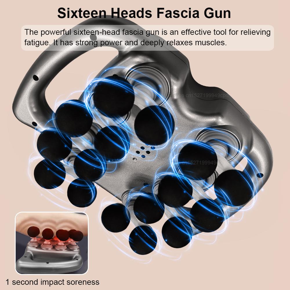 Durable And Safe Fascia Gun Muscle Massager Gun Professional Fascia Massage Gun Electric High Frequency Back Neck Shoulder Waist Massage Machine