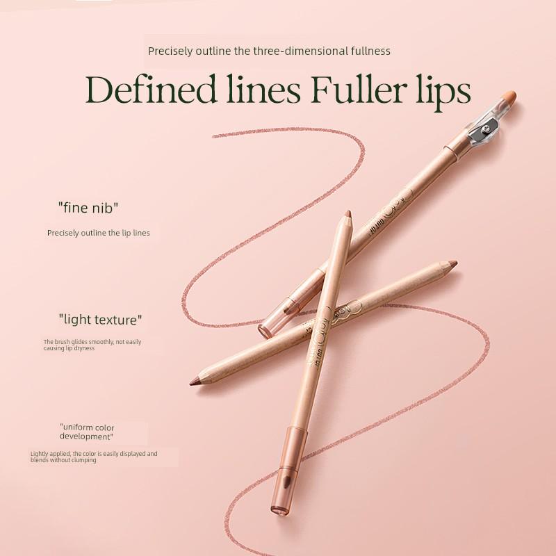 Ooo Double-Ended Lip Liner Pencil 3D Out of Office Double-Ended 3D Lip Liner Pencil Y01 Nude Apricot Soft Coffee Natural