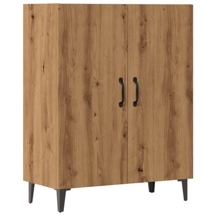 VidaXL Buffet chêne artisanal 70x34x90 cm bois d'ingénierie, armoire, armoire latérale, armoire de rangement, armoire, 856889