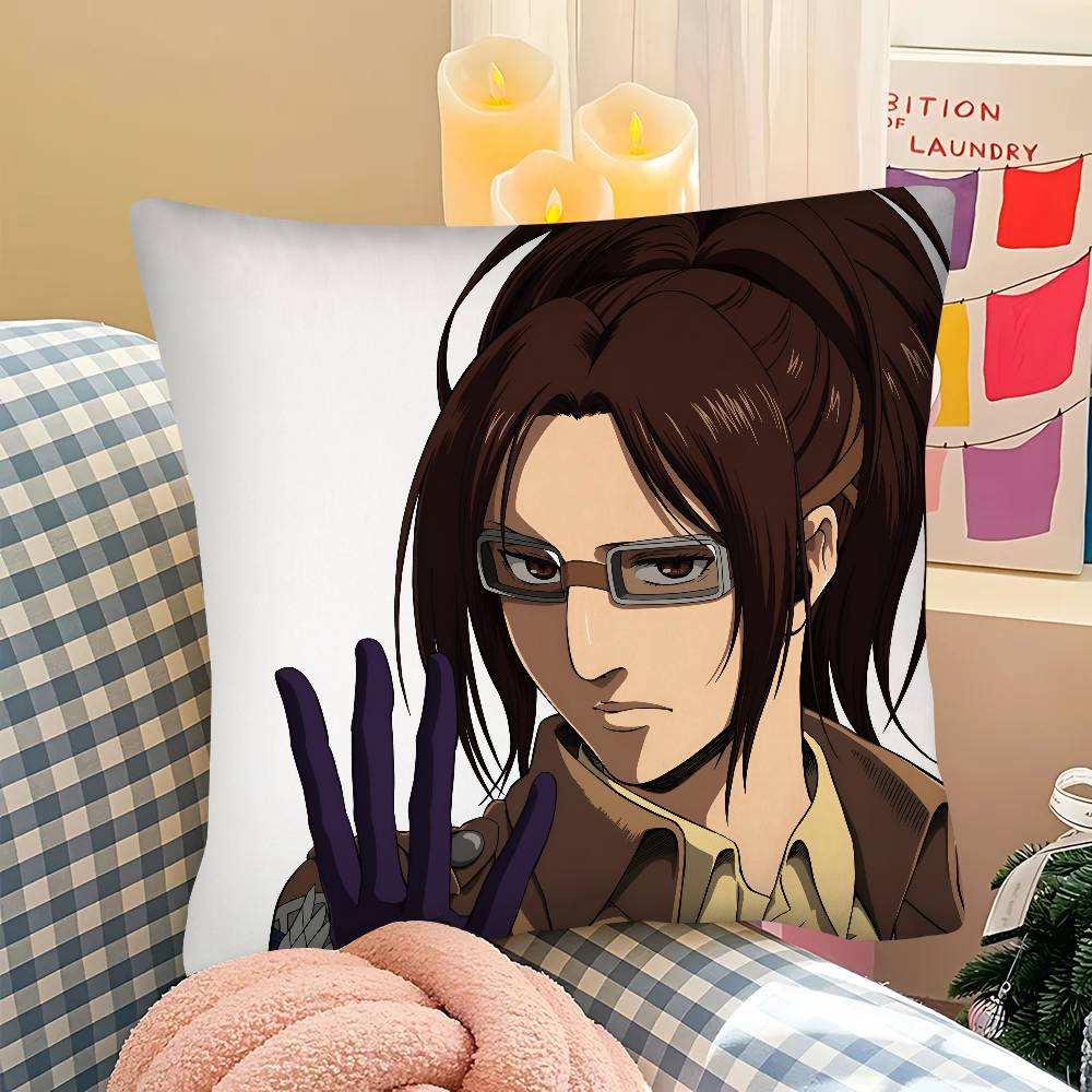 A-Attack On Titan H-Hange Zoe Anime Pillow Case Fashion Square Pillowcase Bedroom Sofa Room Ins Decoration Leisure Cushion Cover