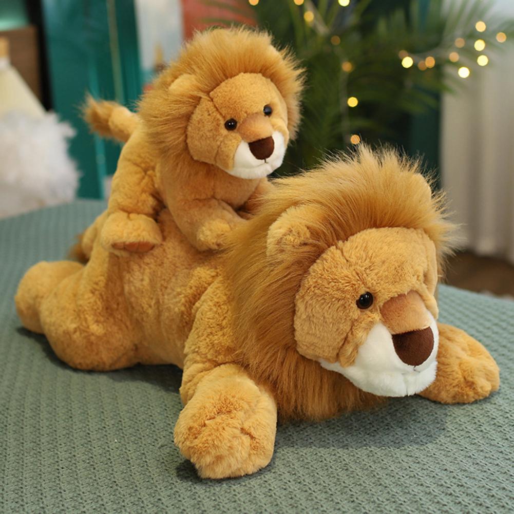 Stylish Lion Plush Doll Adorable Simulation Lion Doll Fully Filled Ornament Stuffed Animal Simulation Lion Doll Ornament