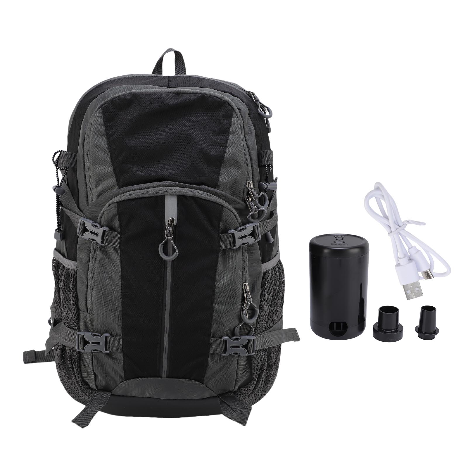 

Вакуумный компрессионный рюкзак 43 л, водонепроницаемый рюкзак большой емкости со светоотражающей полосой чёрный