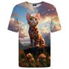 Tricouri de vară cu gât rotund, cu imprimeu grafic 3D cu animale pisici, la modă, casual, cu mânecă scurtă pentru bărbați