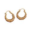 Personalized Twisted Retro Rhinestone Metal Hoop Earrings - Unique French High-End Style