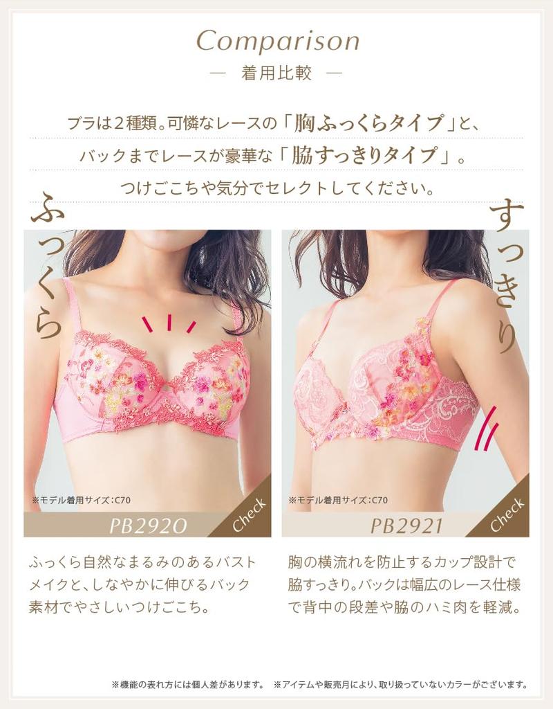 Bra Wing Slimming Silhouette with Clean Reduces Unevenness In the Back and Excess Side Fat Fits Up To G Large Size GR D65 [Wing/Wacoal] Lesiage,