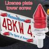 Universal Car License Plate Aluminum Alloy M6 Screws Corrosion Resistant Fasteners for ATV Motorcycle Exterior Modification