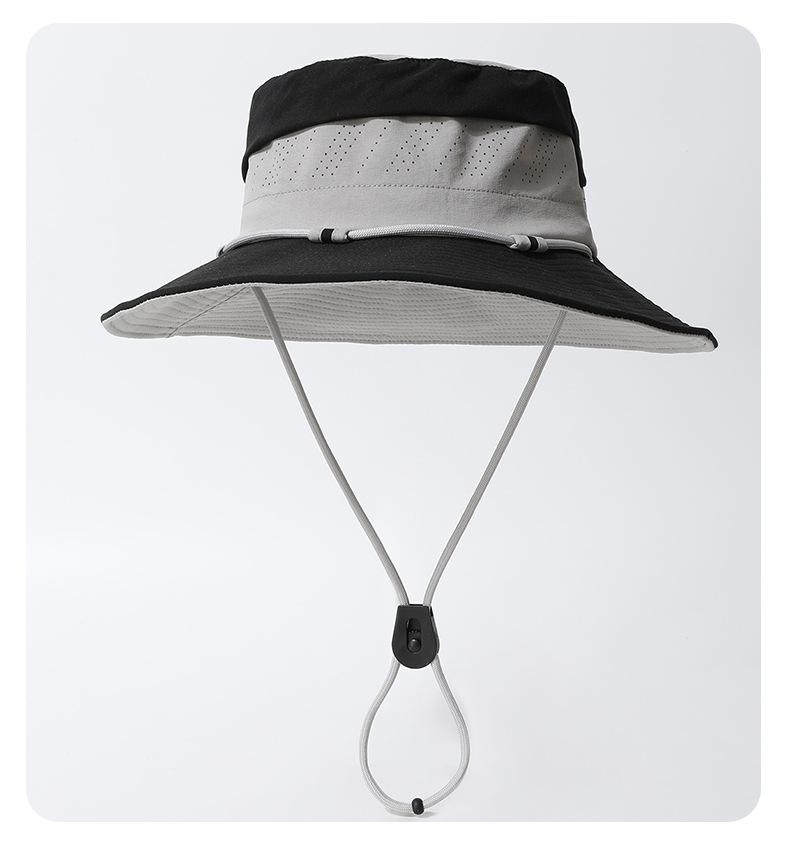 Spring and Summer Fisherman Hat Breathable Sun Shading UV Protection Large Brim Mountaineering Hat Quick Drying Fisherman Hat