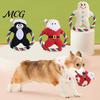 Festive Dog Chew Toys Christmas Plush Toy, Squeaky Toy with Cotton Rope, Bite Resistant Holiday for Small Medium Dogs, Interactive Gift Pets