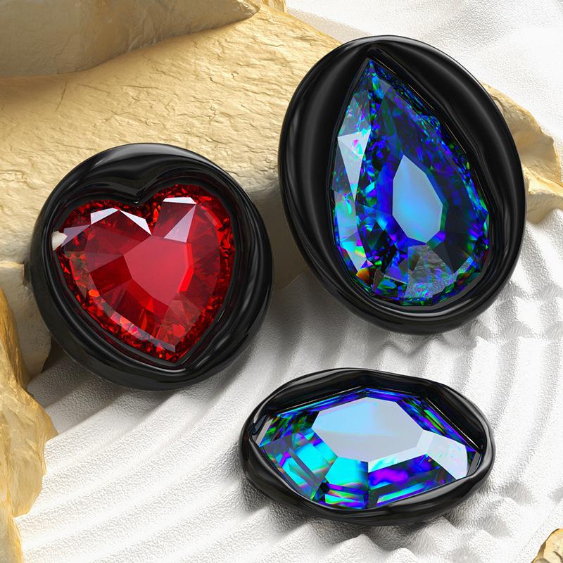 Gemstone Series 3D Imitation Cat'S Eye Diamond Sealing Wax Stamp Head For Wedding Invitation Gift Packaging Cards Scrapbooking