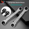 Double-headed Multi-functional Ratchet Wrench with Elbow for Refrigeration