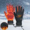 Men's Black Windproof Ski Gloves, Warm Snowboard Gloves, Men's Bicycle, Motorcycle Riding, Winter