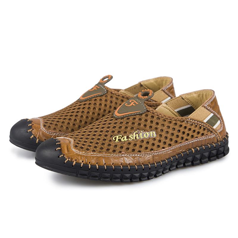 Kožené Muži Vodní Plážové sandály Léto Venkovní Ležérní Sportovní sandály s uzavřenou špičkou Protiskluzové Měkké Turistické Brodící tenisky