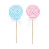 FRCOLOR Lollipop Candy Plush Scrump Photography Props Party Decoration Made of Felt 25x9x2.5cm Set of 2 Random Color Children's Toy Baby Photo