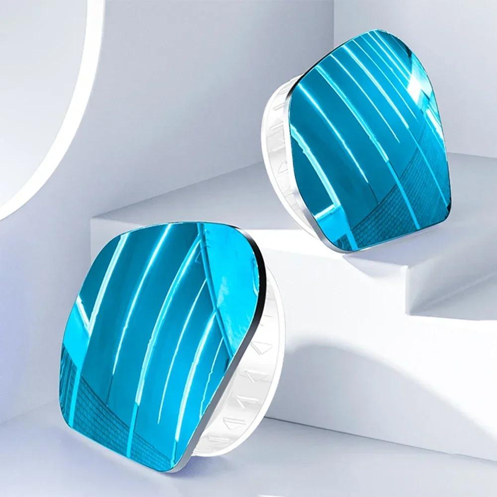 2Pcs 360 Adjustable Small Round Rearview Mirror Wide Angle Mirror Blind Spot Car Reverse Auxiliary Rearview Convex Mirror