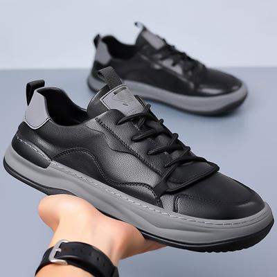 High Quality Man Luxury Designers Outdoor Sneakers Comfy Casual Leather Walking Shoes Antiskid Flat Tenis Masculino Shoe