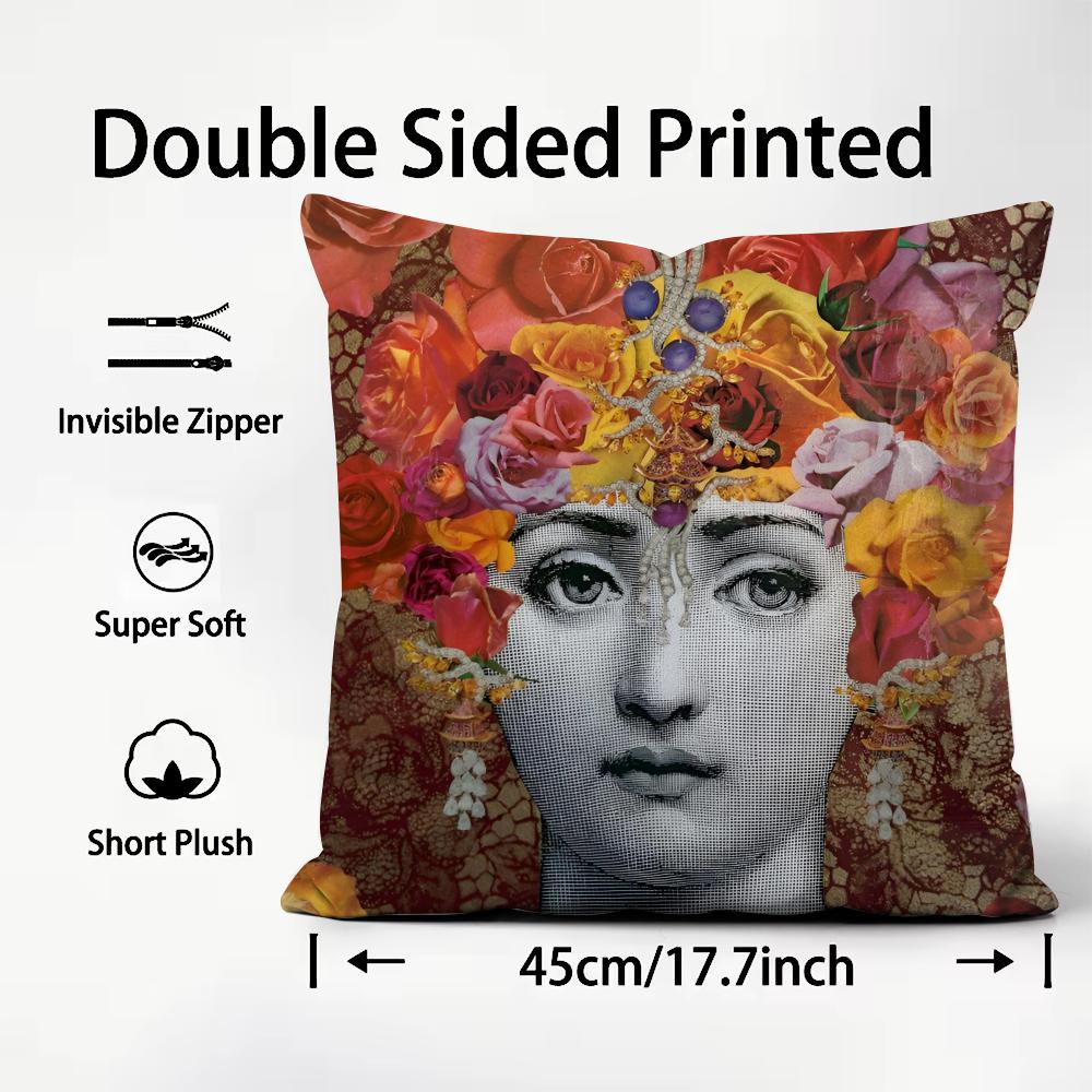 

Abstract Women Simple Art Cushion Cover Plush Fabric Soft DoubleSided Printed Sofa Warm Winter Home Child Gift Pillow Case 30X30cm