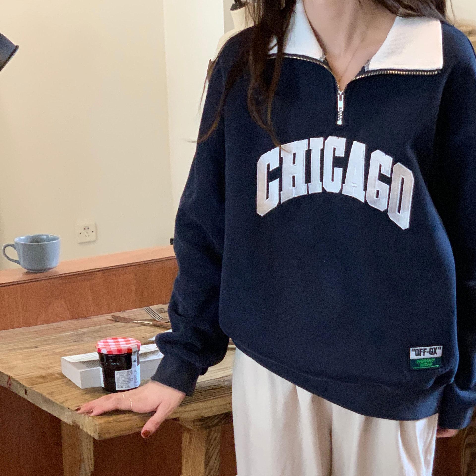 Женские свободные свитера с длинным рукавом и V-образным вырезом — фото 7