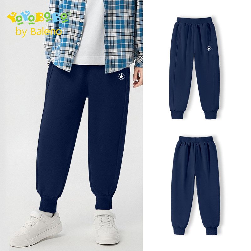Baleno Kids Ybb Series Boys  Pants Spring and Autumn Style Boys  Autumn Sweatpants Children s Casual Sports Pants Navy Blue/Yb Star Fragments K 160