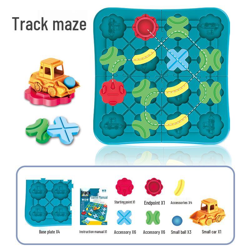 Kids Pull-Back Car Track Maze: DIY Engineering Game & Educational Toy