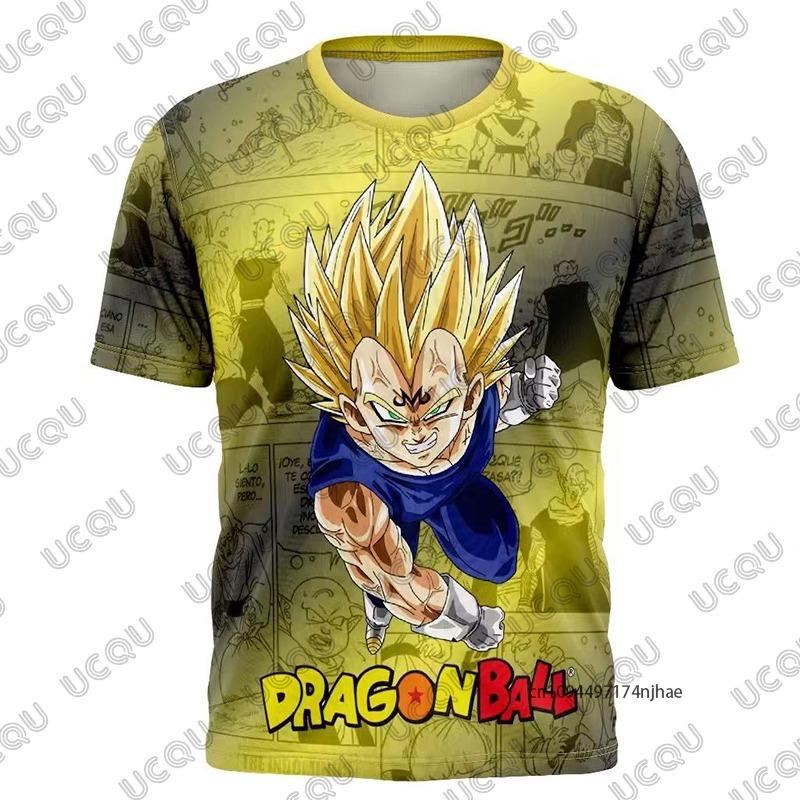 Hot Sale Anime Dragon Ball Son Goku Vegeta 3D Print Men's Cosplay T-shirt Summer Short Sleeve Tees Casual Sports Kids/Adult Tops
