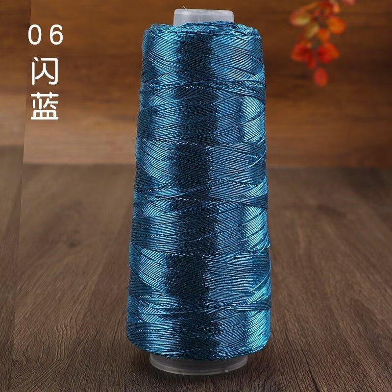200g/roll 1mm colored gold silver core wire hand crocheted DIY bag sparkling silver yarn soft texture multifunctional woven wire