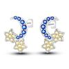 New 925 Sterling Silver Star Moon Earrings for Women Sparkling Zircon Ear Studs Luxury Romantic Fine Jewelry Gift for Girl