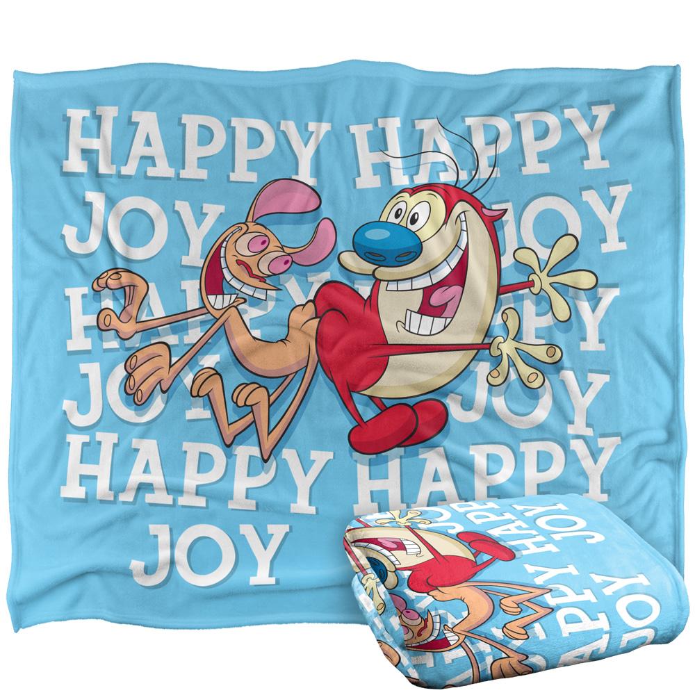 Ren & Stimpy Happy Happy Joy Joy Silky Supersoft Blanket