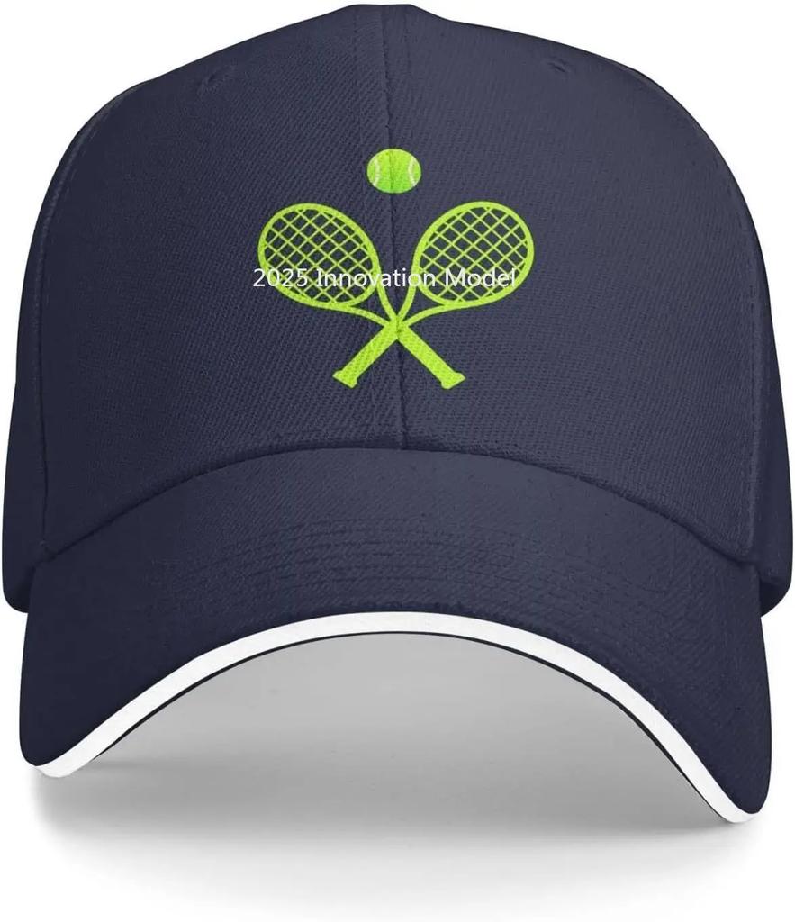 Casquette de Baseball unisexe Amour Tennis Casquette de Baseball réglable Raquette de Tennis Balle pour Unisexe Femmes