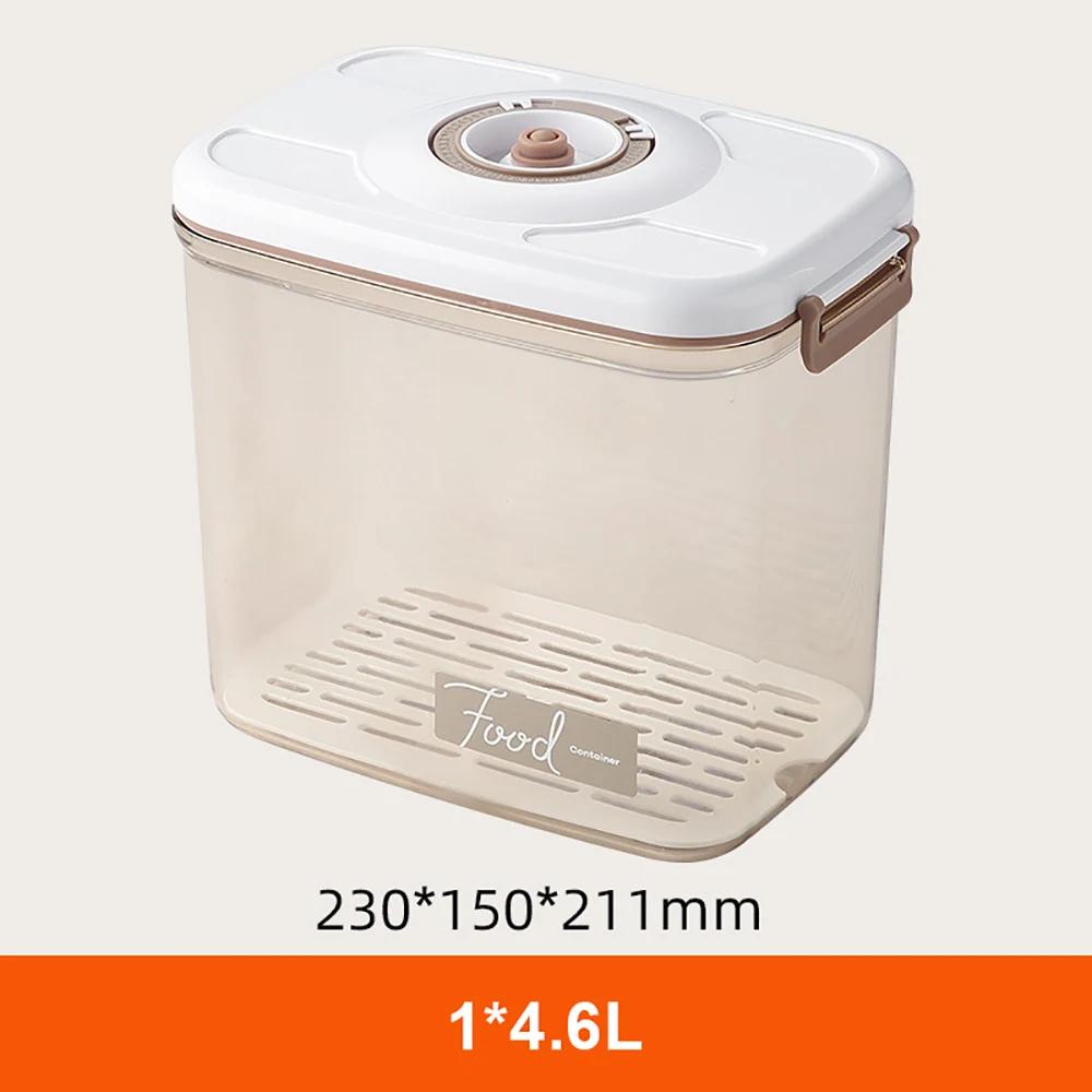 Food Storage Container Vacuum Box Large Capacity Food Dispenser for Kitchen Transparent Sealed Food Organizer Keep Lunch Fresh