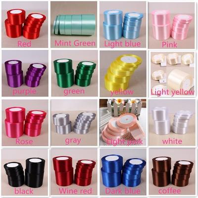 High Quality 25 Yards Ribbon Wedding Party Decoration Gift Wrapping Garment Sewing Fabric DIY 6-50mm