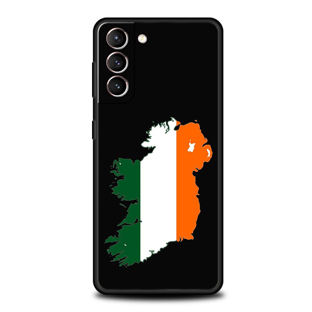 Ireland Flag Phone Case For Samsung Galaxy S25 Edge S24 S23 S22 Ultra S20 S21 FE 5G S10 S9 Plus S10E Soft Cover